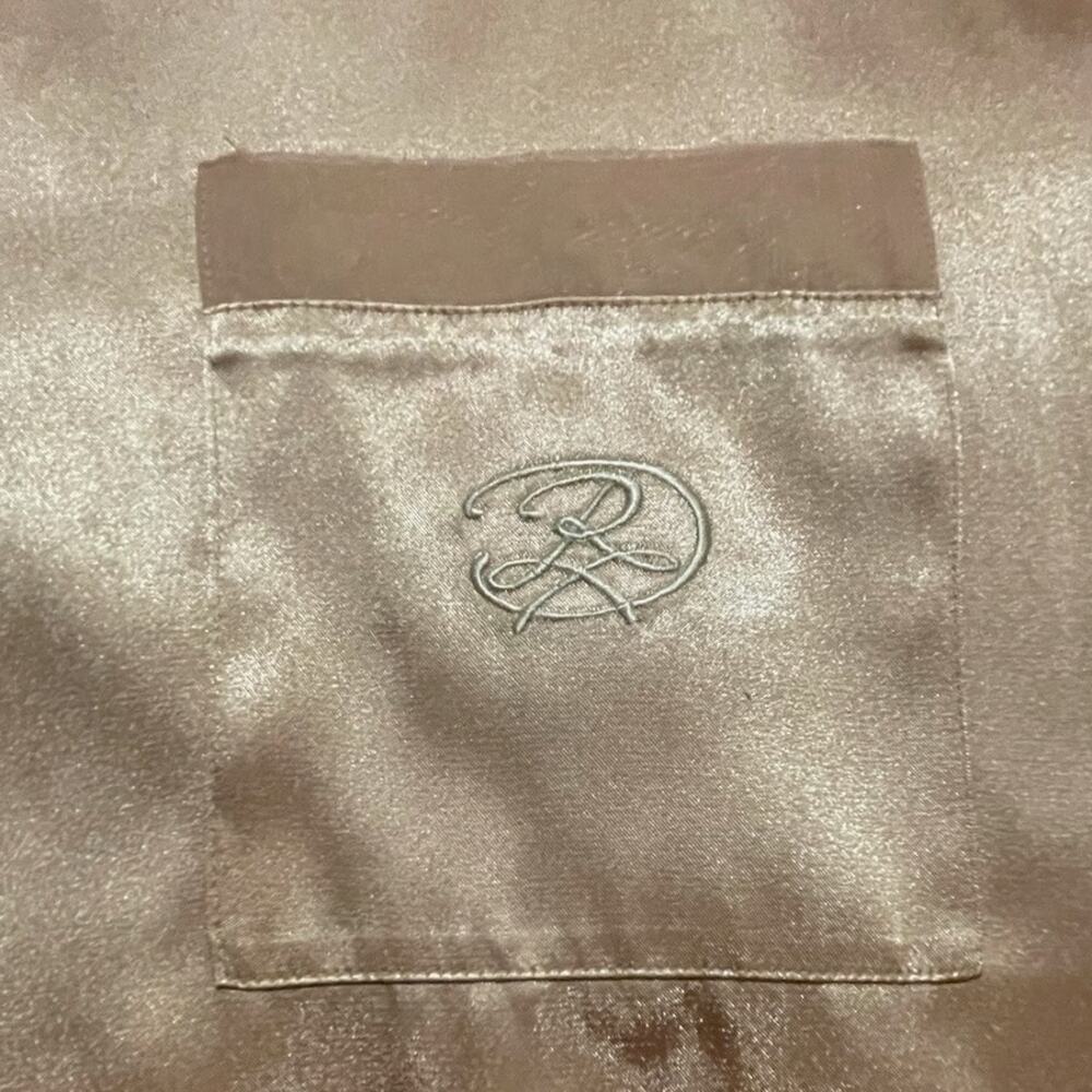Oscar de la Renta Pink Label Satin Lounge Top - Women’s L - Champagne – EUC - Picture 4 of 9